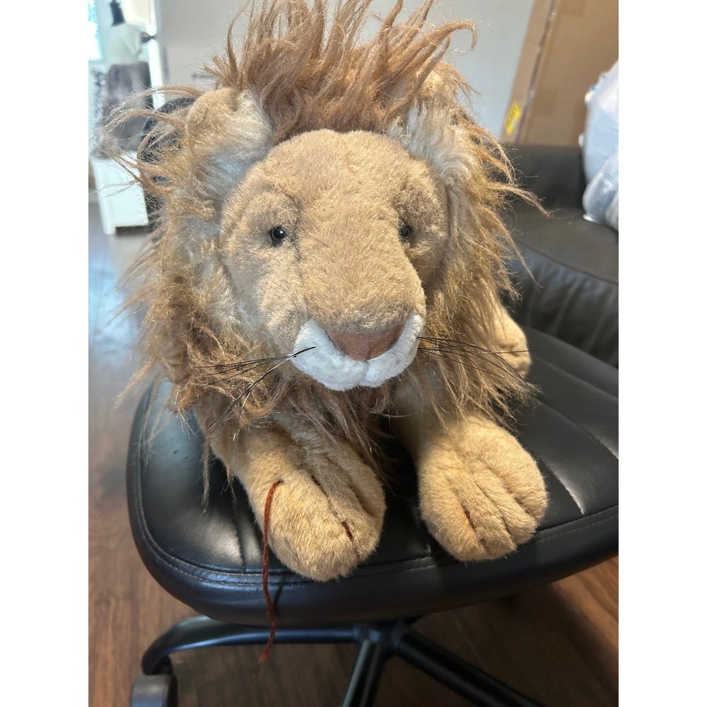 Vintage Westcliff Collection Lion Plush Realistic Shaggy Mane Stuffed Animal Tan